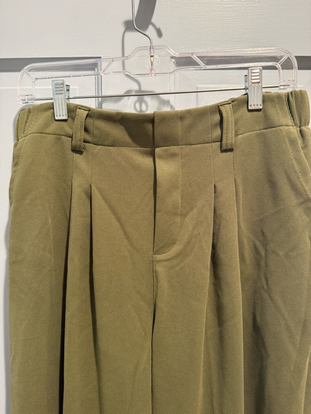 HALARA Olive Green Pleated Women's Dress Pants